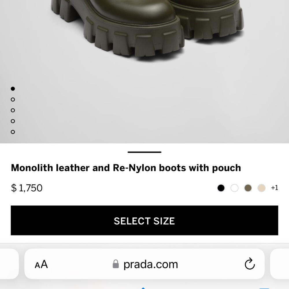 olive green Prada boots best offer